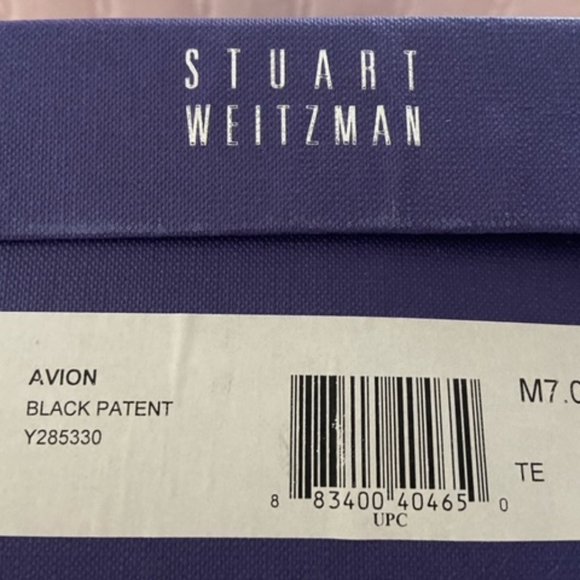 STUART WEITZMAN AVION BLACK PATENT SHOE - Picture 4 of 7